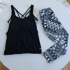 EXP CORE  Express workout set of capris and tank S